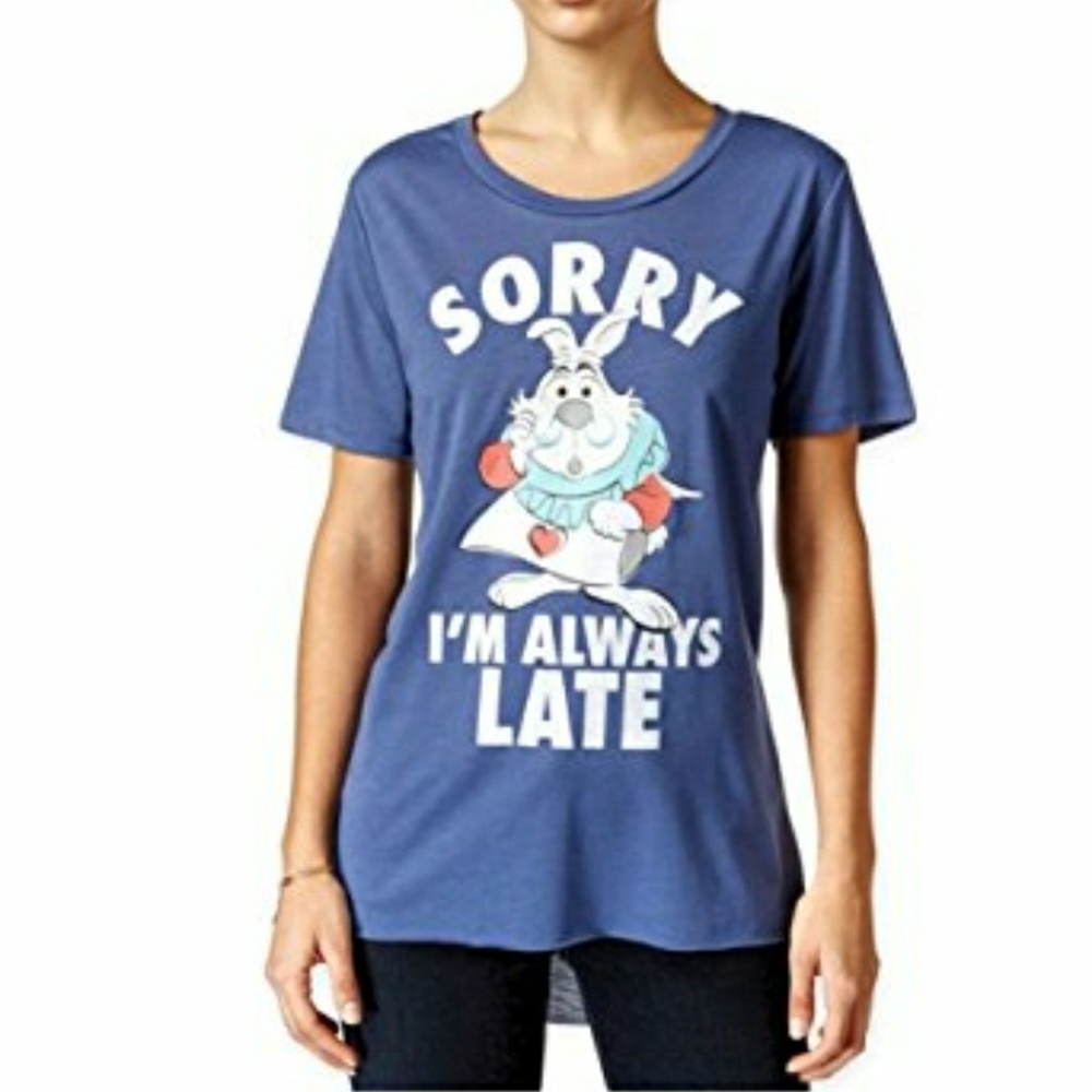 White Rabbit Alice In Wonderland Graphic Tee Fantasy Novelty Fan Gift New 🇺🇦